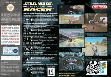 Star Wars Episode I - Racer (Europe) (En,Fr,De) box cover back